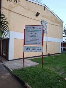 CLCS Signpost, as seen from the St. Francis Chapel Parking Lot